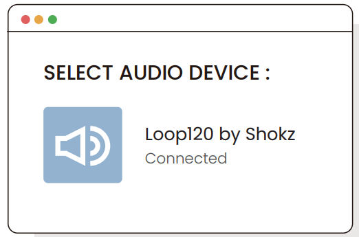 Shokz OpenMeet UC Headset-SELECT AUDIO DEVICE