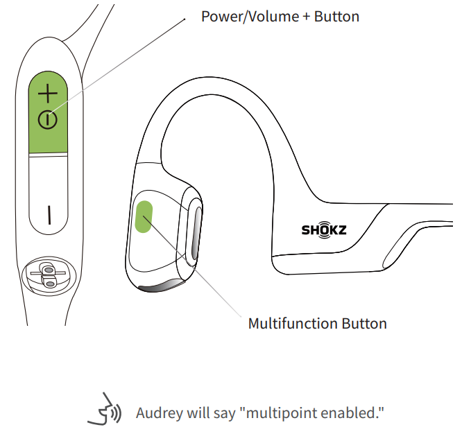 Shokz OpenRun Pro S810 Headphones-Multipoint Pairing B
