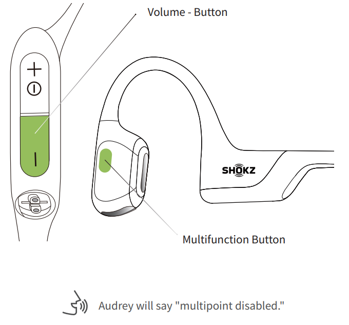 Shokz OpenRun Pro S810 Headphones-Turn Multipoint Pairing Of A