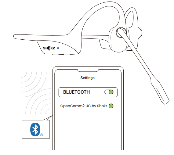 Shokz OpenComm 2 UC Headset-Pairing