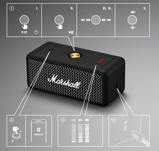 Marshall Emberton II Portable Bluetooth Speaker-product-a