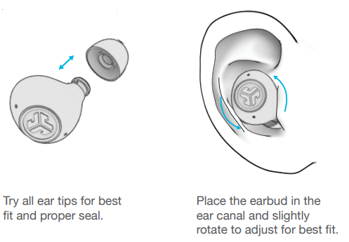JLab Go Pop ANC Earbuds-FIND YOUR FIT