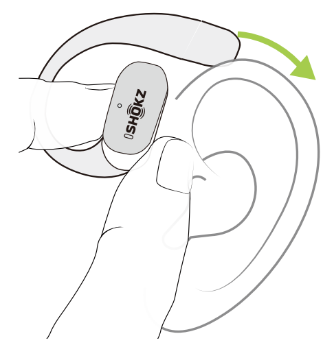 Shokz OpenFit 2+ T921 Earbuds-Wearing