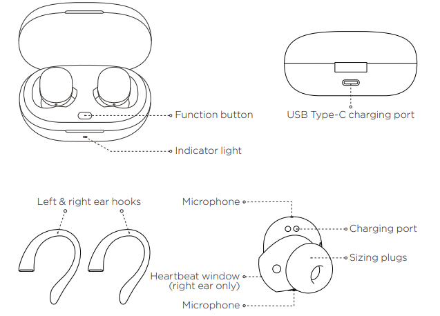 Amazfit PowerBuds Earbuds-About your Amazfit PowerBuds