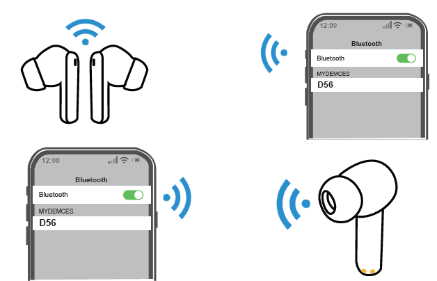 Simdog dinow D56 Earbuds-Mono mode