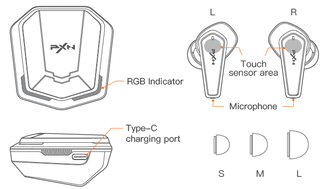 Pxn Sense Elf S2 Gaming Earbuds-Overview & Package Contents