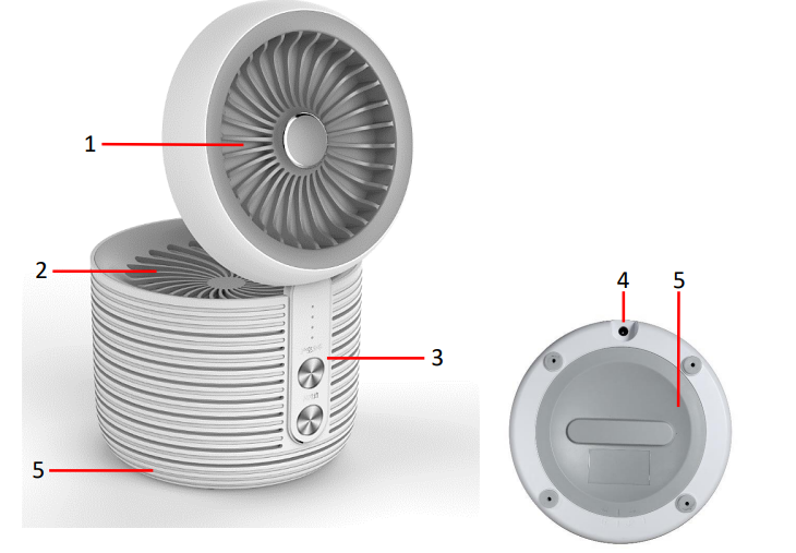 Daewoo Air Purifier COL1573-Parts