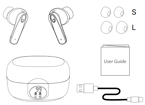 Homespot Wireless Earbuds JQ290N-Package Contents