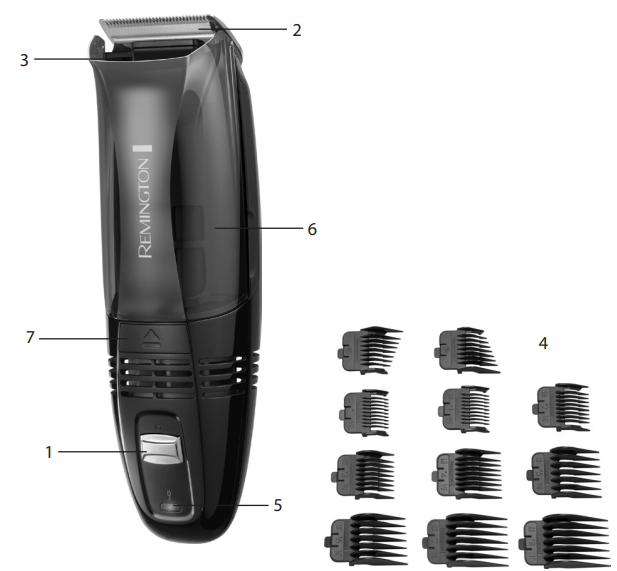 Remington Vacuum Hair Clipper HC6550-KEY FEATURES