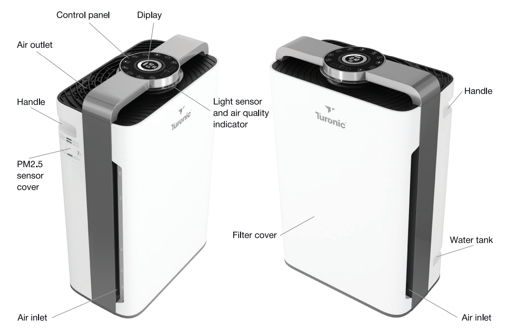 Turonic PH950 Air Purifier and Humidifier-product-c