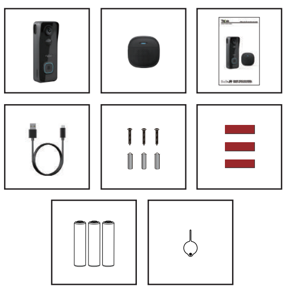 tiejus Smart Video Doorbell Video Bell-J9-box