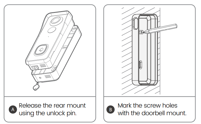 tiejus Smart Video Doorbell Video Bell-J9-install-a