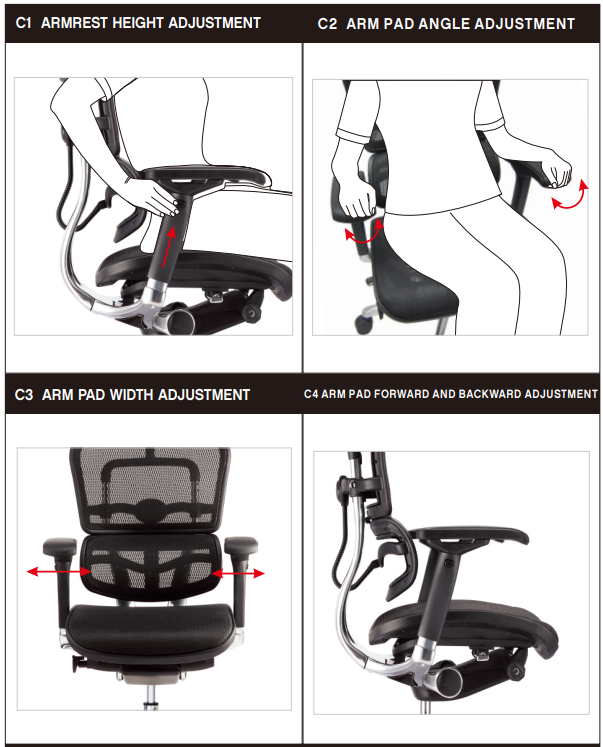 Eurotech Ergohuman Elite High-Back Chair-assemble-c