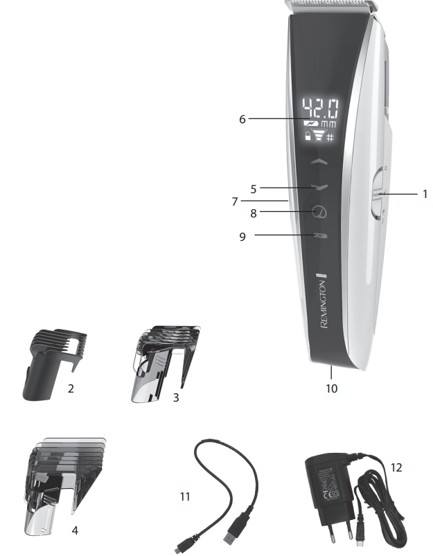 Remington Touch Control Hair Clipper HC5960-KEY FEATURES A