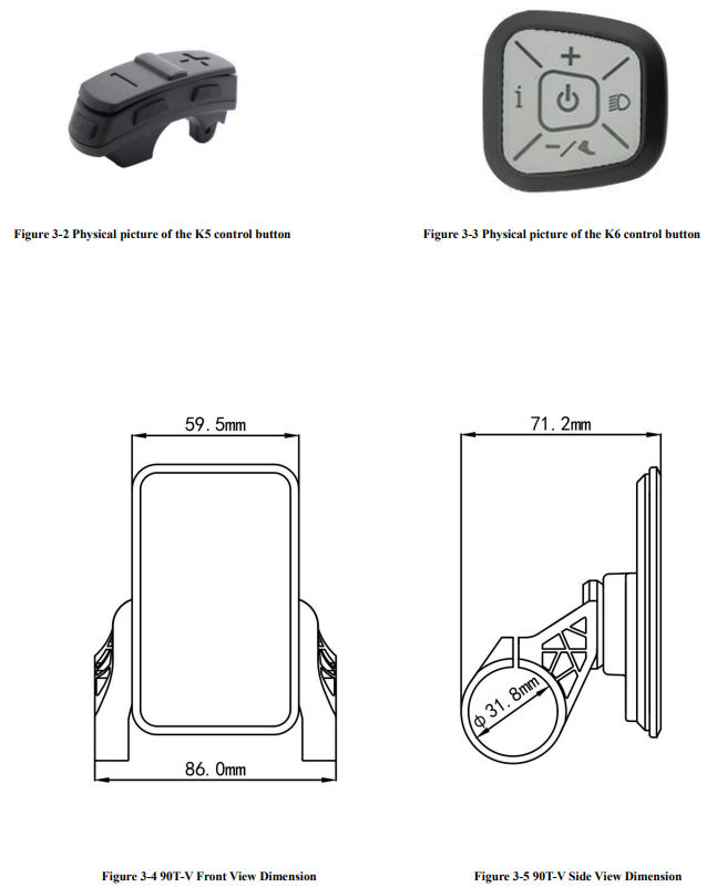 Yolin YL81F Electric Bike Display-Appearance and Size