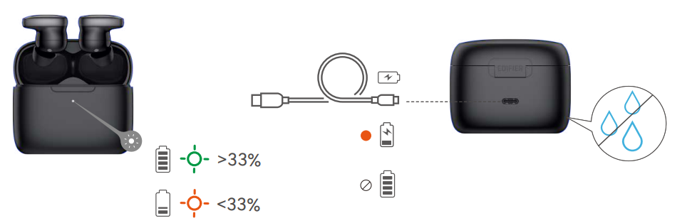 edifier NeoDots True Wireless Earbuds-charging
