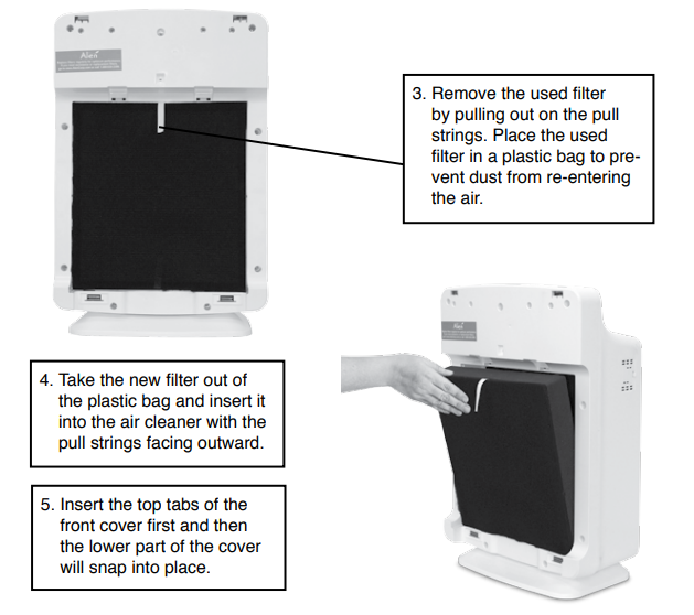 Alen BreatheSmart HEPA Air Purifier-How To Replace The Filter B