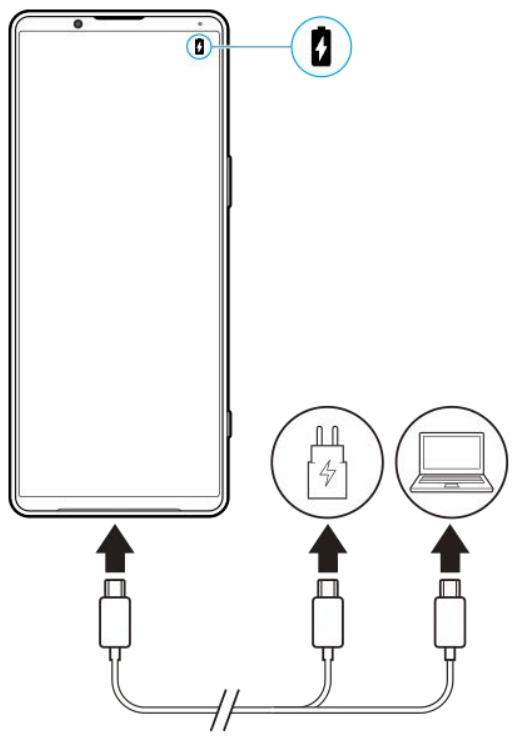 Sony Smartphone Xperia 5-charging