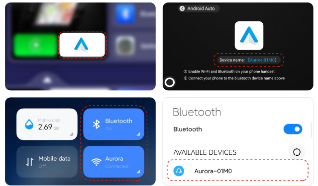 Aurora Link Carplay Ai Box Mini TV Box-Wireless Android Auto connection