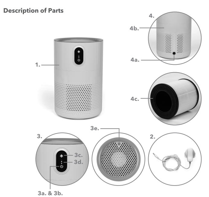beldray Compact Air Purifier EH3348-PRODUCT-A