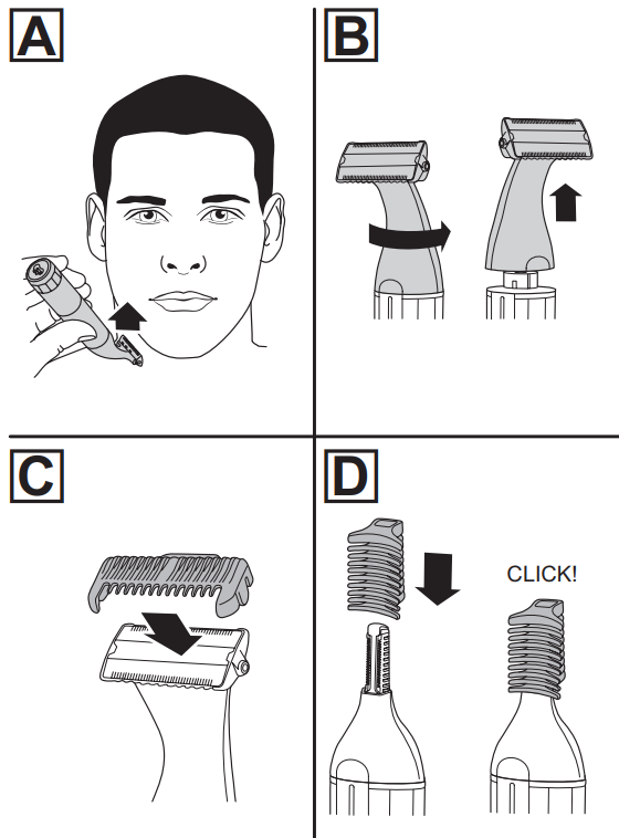 Remington Omniblade Face HG2000-INSTRUCTIONS FOR USE