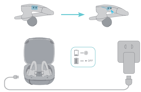 Kinlan Technology BE1030 True Wireless Earbuds-CHARGING