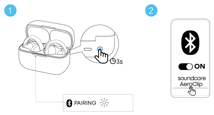 Soundcore AeroClip Earbuds A3388-MANUAL PAIRING