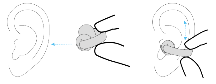 Soundcore AeroClip Earbuds A3388-WEARING