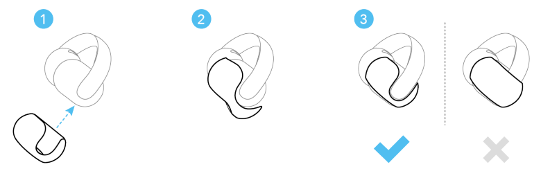 Soundcore AeroClip Earbuds A3388-WEARING A