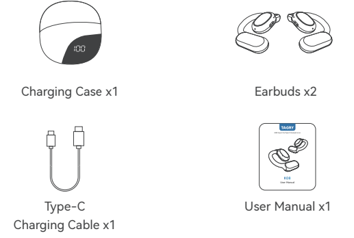 TAGRY K08 Open-Ear Sport Headphones-Packing List