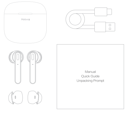 Mobvoi Earbuds ANC-What's in the box