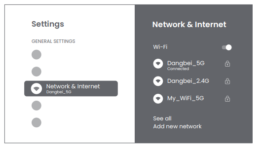 Dangbei Atom Smart Projector-Network Settings