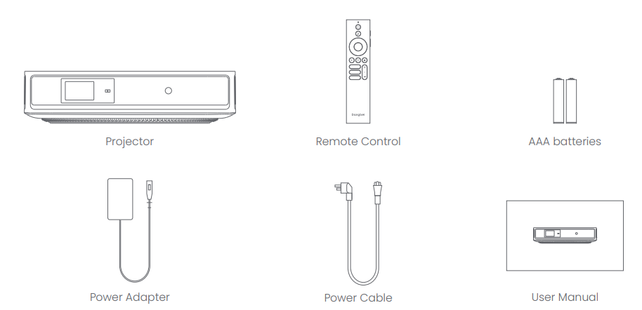 Dangbei Atom Smart Projector-Packing List