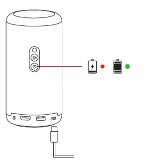 Charge Your Projector For first-time use, fully charge your projector using the provided adapter and charging cable
