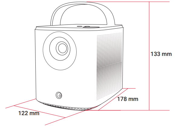Nebula Mars 3 Air Projector-Dimensions