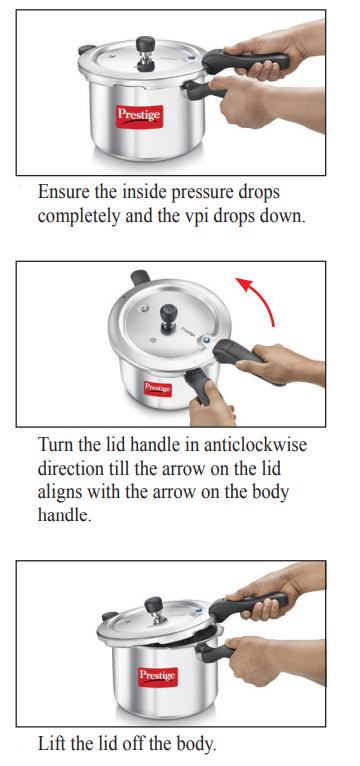Prestige Outer Lid Pressure Cooker Range-HOW TO OPEN