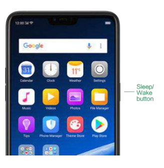 Realme Smartphone ColorOS 5.2-Sleep,Wake button