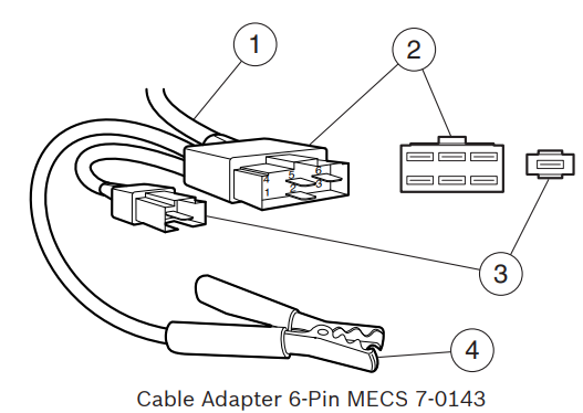 Bosch OBD1300 Enhanced OBD I & OBD II Scan Tool-Cable Adapter 6-Pin MECS 7-0143