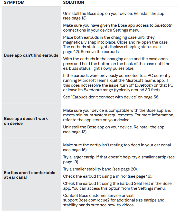 Bose QuietComfort Ultra Earbuds 2ND GEN-Troubleshooting C