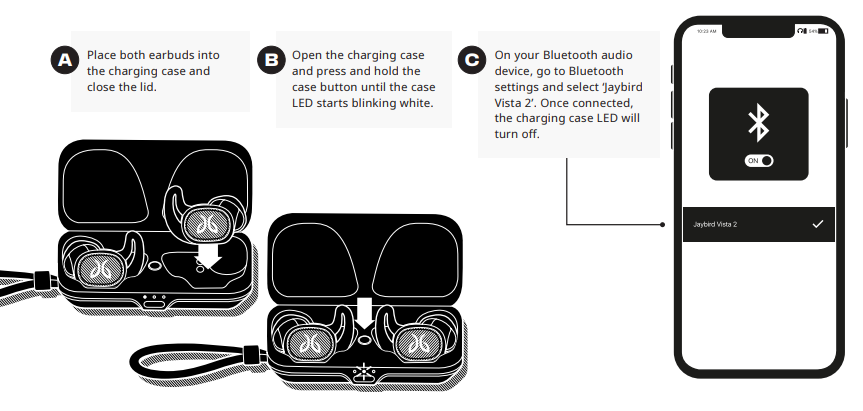 Jaybird Vista 2 Earbuds-PAIRING