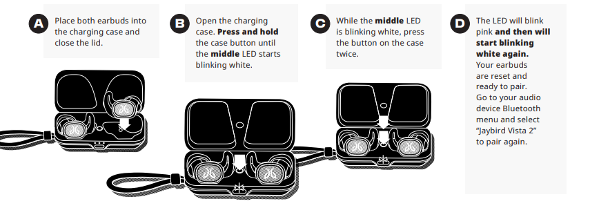 Jaybird Vista 2 Earbuds-TROUBLESHOOTING