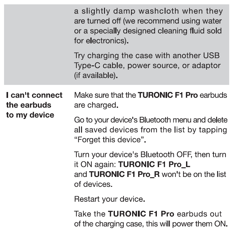 f1 pro Turonic Wireless Earphones-TROUBLE-B