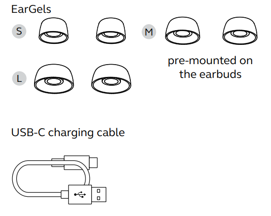 Jabra Elite 3 Active Buds-Included accessories