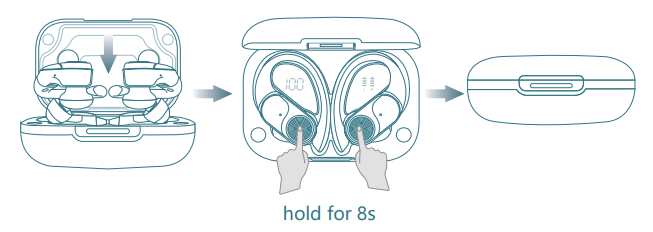 Pocbuds T60 True Wireless Earbuds-Reset