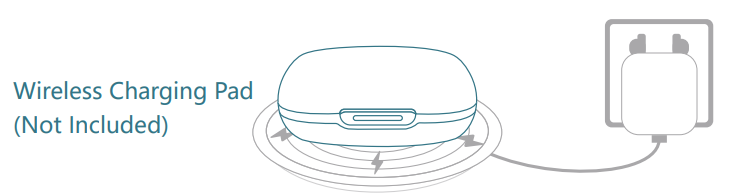 Pocbuds T60 True Wireless Earbuds-Wireless charging