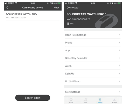 Soundpeats Watch Pro 1-Connection and binding B