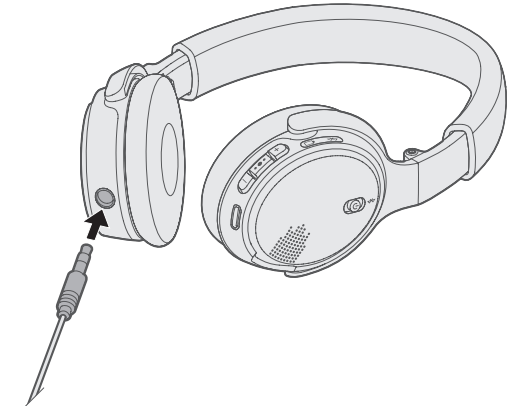 Bose On-Ear Wireless Headphones-Connect the 3.5 mm audio cable