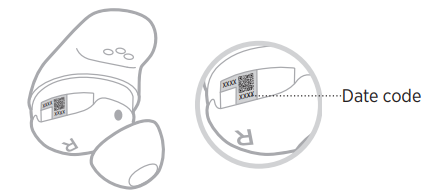 Bose QuietComfort Earbuds II-VIEW THE EARBUD DATE CODE