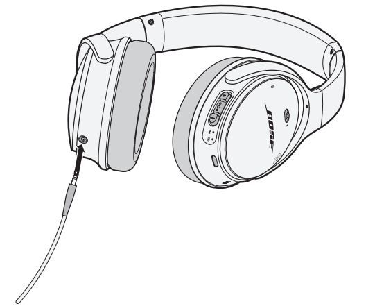 Bose QuietComfort 35 Wireless Headphones-Using the back-up audio cable