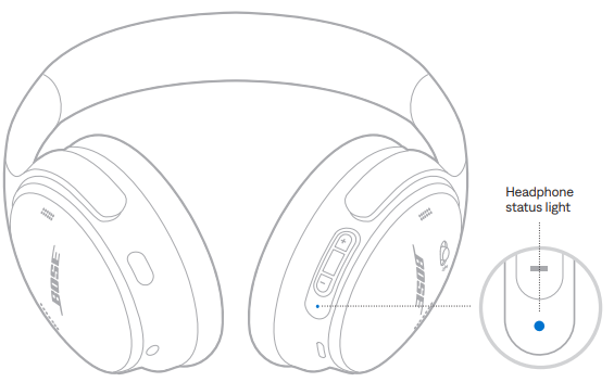 Bose QuietComfort 45 Headphones-HEADPHONE STATUS